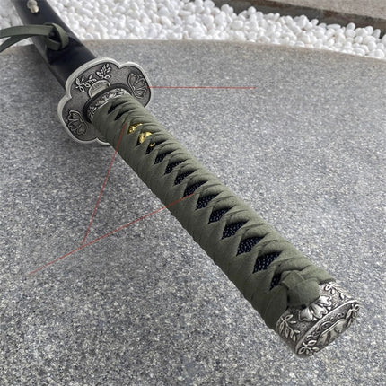 Monenjoy SEKIRO: SHADOWS DIE TWICE Immortal Slash/Baiju Japanese Style Sengoku Period Ashina Isshin Decoration 103cm General Purpose Sword Finished Imitation Sword Replica Japanese Style Cosplay Prop Wood Blade Resin Blade Craft Sword Halloween