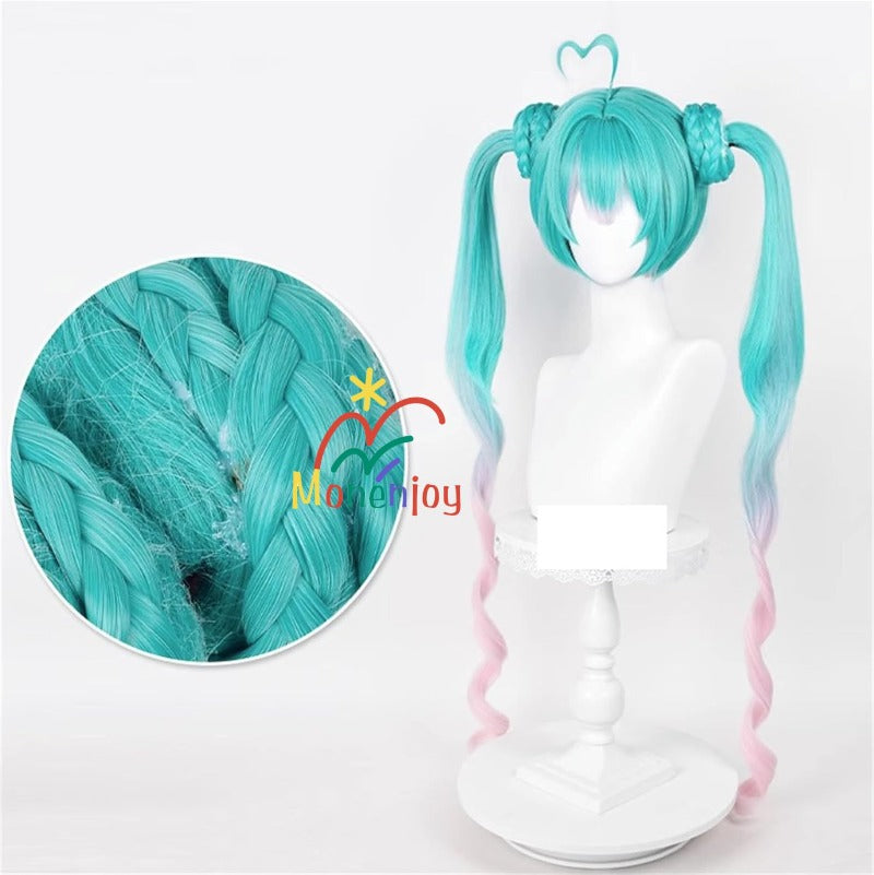 Monenjoy　初音ミク　かつら 鬘 WIG ヴァンパイア 吸血鬼 ウィッグ ネット付き コスプレ　ツインテール カツラ グッズ アニメ コスプレ道具GS1320 - Monenjoy