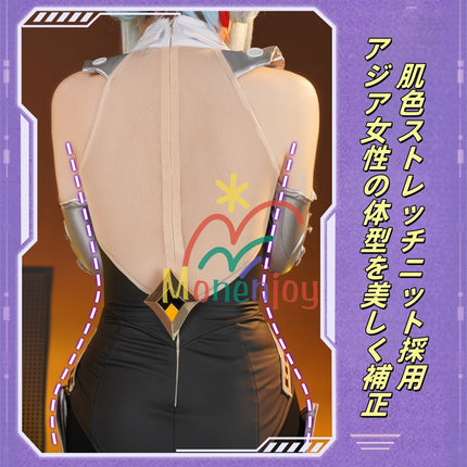 Monenjoy Genshin Impact Ineffa Cosplay Costume with Earphones, Hat, and Thigh Covers - Perfect Reproduction of the Nova's Powered Robot Girl, Halloween