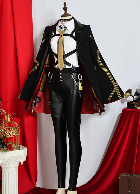 Monenjoy ゼンゼロ イヴリンコスプレ衣装　髪飾り　ジャケット　髪飾セット付き 全アクセサリー付 ゼンレスゾーンゼロ　コスチューム　ハロウィン　イベント　仮装　 - Monenjoy
