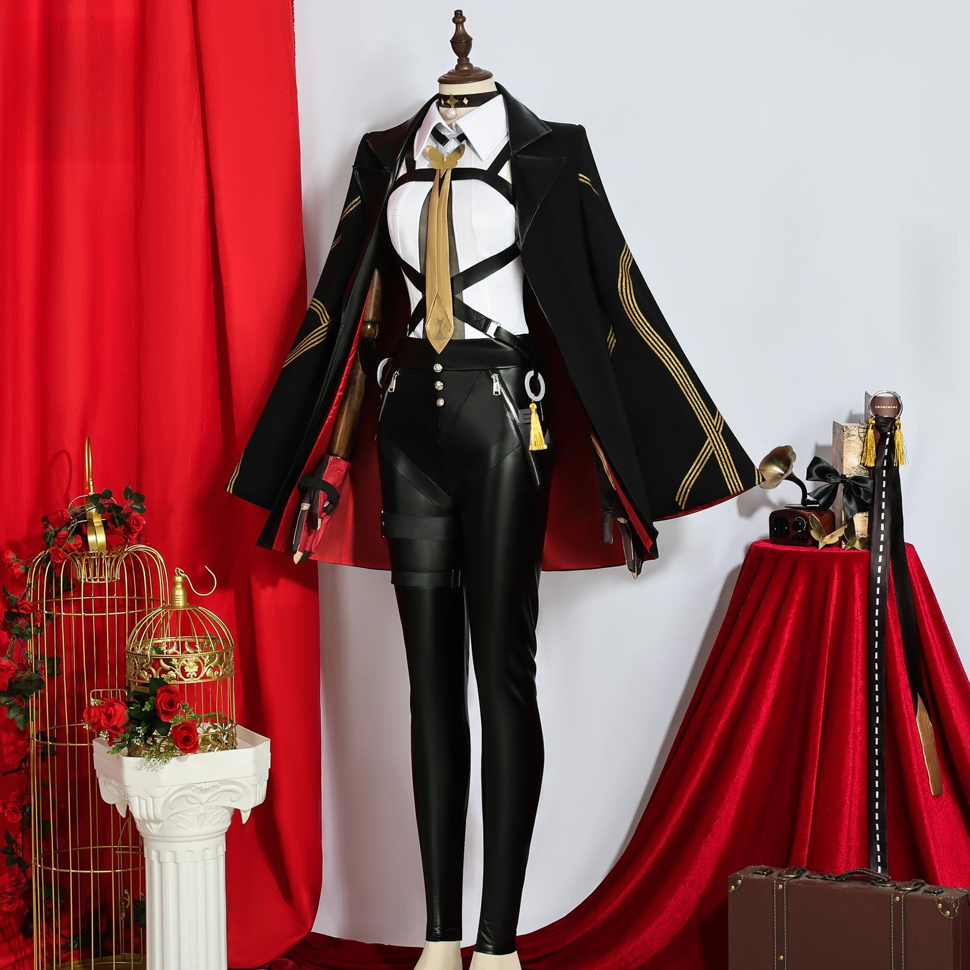 Monenjoy ゼンゼロ イヴリンコスプレ衣装　髪飾り　ジャケット　髪飾セット付き 全アクセサリー付 ゼンレスゾーンゼロ　コスチューム　ハロウィン　イベント　仮装　 - Monenjoy