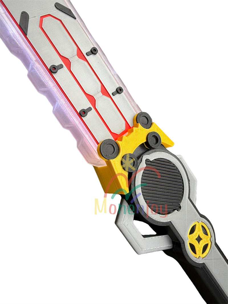 Monenjoy ゼンゼロ 葉瞬光 青溟剣　PLAプリント製 110cm　内部構造で発光カスタム可能 武器モデル　アクセサリー　武器モデル