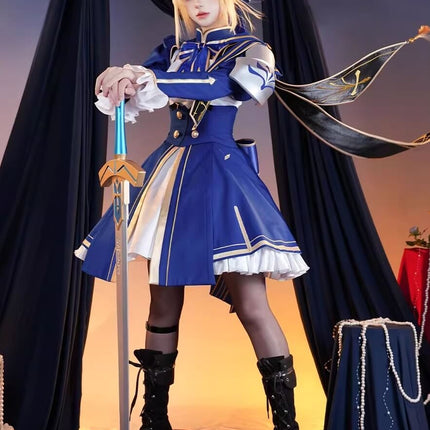 Monenjoy 崩壊スターレイル セイバー Saber　コスプレ衣装　ワンピース　戦闘服　ブルー色　イベントGS1423 - Monenjoy