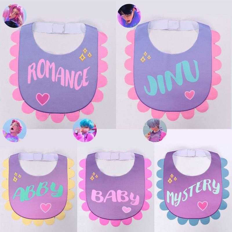 Monenjoy 　KPOPガールズ！デーモン・ハンターズ  サジャ・ボーイズ 　よだれかけ　ロマンス、ベイビー、ジヌ、アビー、ミステリー　オールインワンスタイ　Kpop Demon Hunters