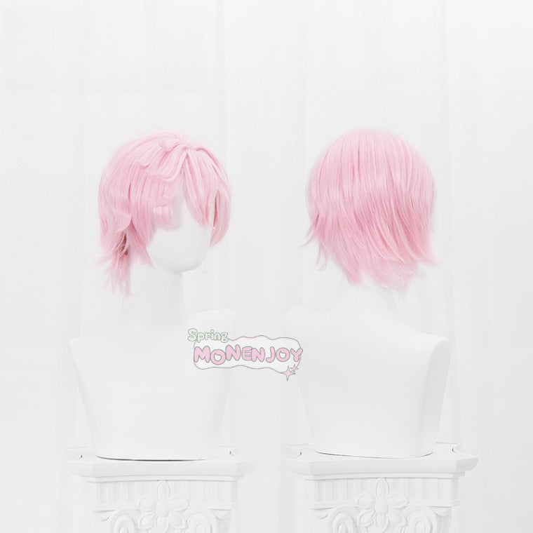 Monenjoy 原神　ダリア　ウィッグ　 Dahlia　ピンク色　コスプレ道具 長28cm　礼賛の祝祭　イベント　カツラGS1400 - Monenjoy