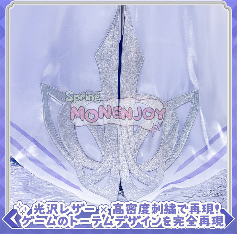 Monenjoy 原神 コロンビーナ 少女　コスチューム コスプレ衣装　　髪飾り＋アイマスク付　3ｄ樹脂製パーツ 執行官 月の少女 Damselette Columbina コスプレ衣装