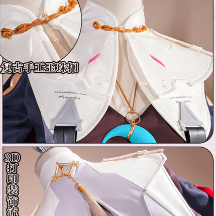 Monenjoy　鳴潮　コスプレ　丹瑾 たんきん　コスチューム　可愛い　イヤリング＋腿鞄付　ワンピース　ハロウィン　実物化　イベント - Monenjoy
