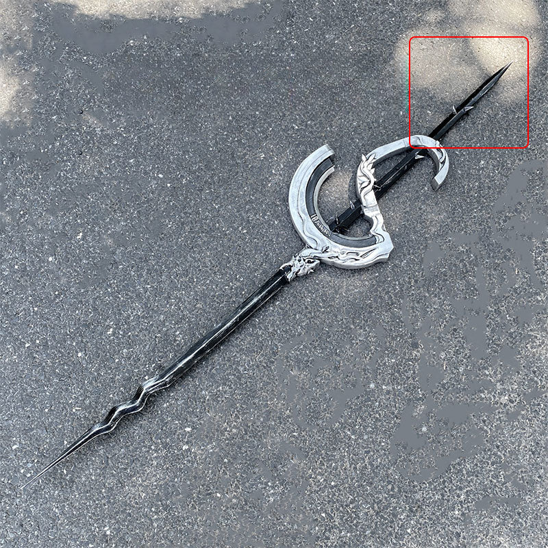 Monenjoy Arknights Lappland the Decadenza Desolate Lappland Staff 112cm PU 2-piece Set Cosplay Prop Weapon Replica Weapon