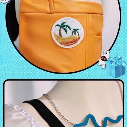 ชุดคอสเพลย์ Monenjoy Zenless Zone Zero Rin Summer Blue Sky พร้อมหมวกบักเก็ตและชุดว่ายน้ำ ชุดคอสเพลย์อนิเมะสุดเก๋ 