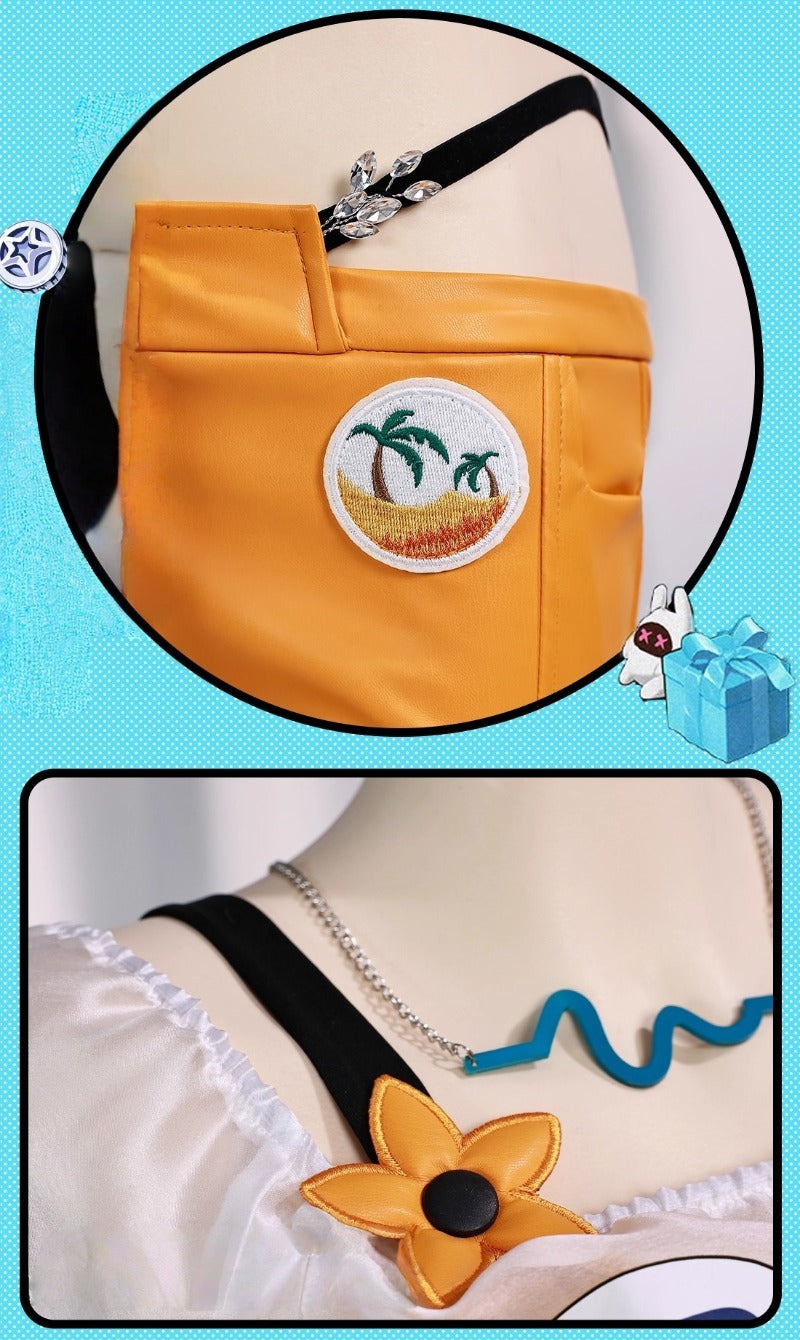 限定在庫、完売次第終了Monenjoy ゼンレスゾーンゼロ リン 夏色ブルースカイ　コスプレ衣装　 バケットハット 水着 コスチュームセット  おしゃれ グッズ おしゃれ アニメ cosplay ゼンゼロ