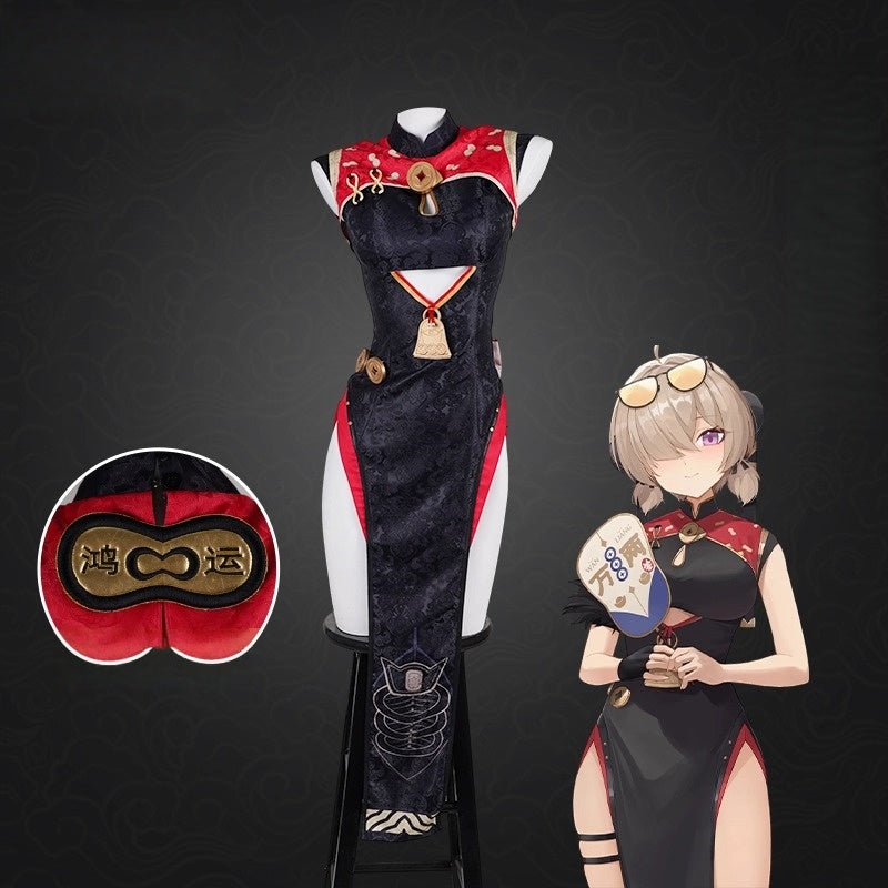 Monenjoy　ゼンレスゾーンゼロ　 紅豆　コスプレ衣装　飲茶仙の店員　 チャイナドレス　チーパオ　ワンピース　 茶楼　ハロウィン　