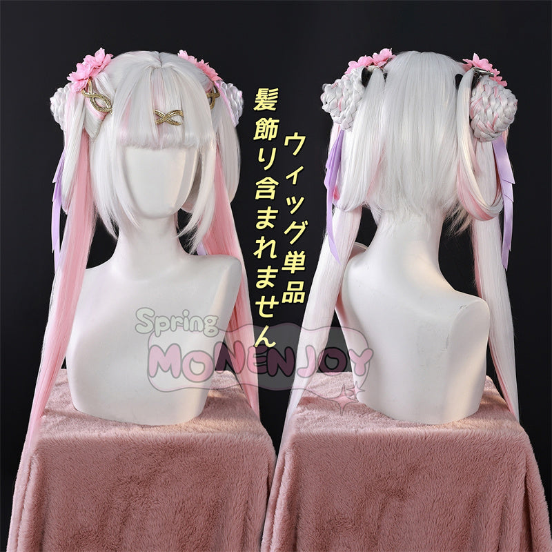 Monenjoy 鳴潮 今汐 春会い　桃の夭夭たる　 コスプレ衣装　ピンクドレス+髪飾り+首飾り付属 コスプレ/撮影イベント用