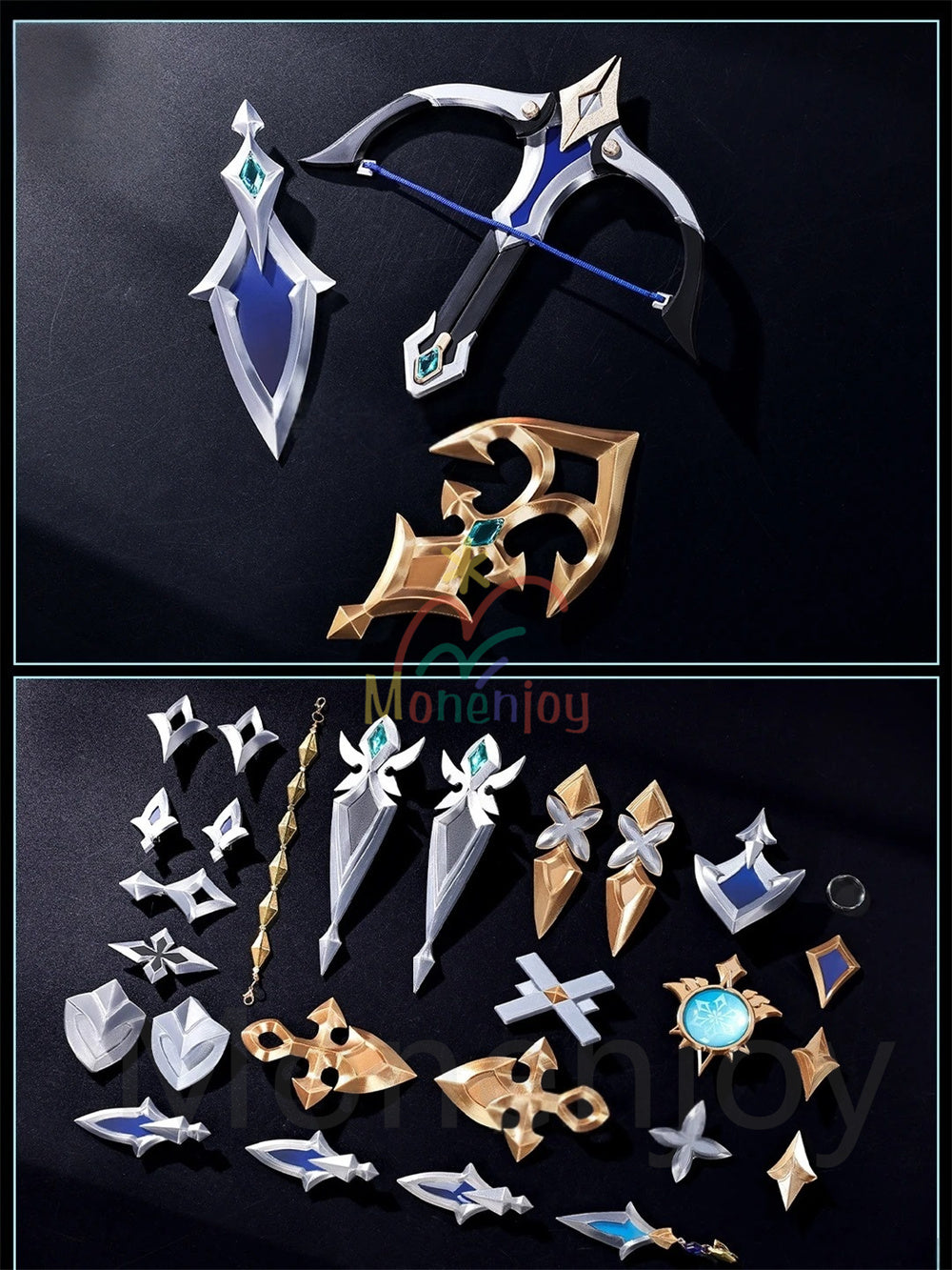 部分サイズ納品　Monenjoy　原神 ローエン コスプレ 衣装  3Dプリント樹脂パーツ 氷元素 騎士団副隊長 イベント向け高品質