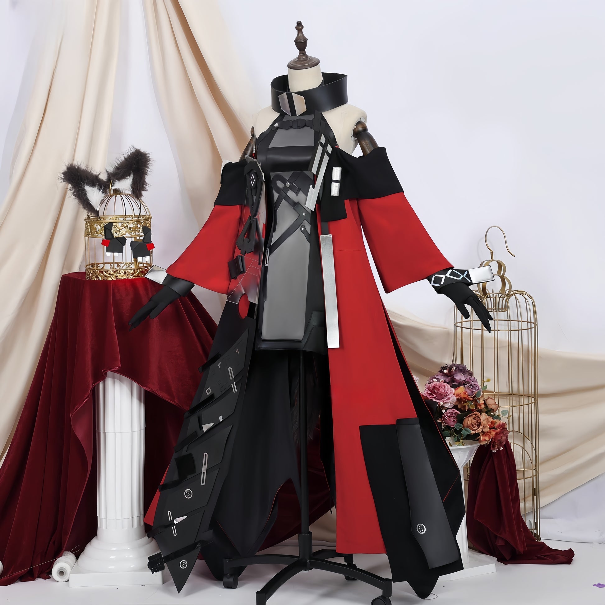 Monenjoy コスプレ衣装　 アークナイツ 星6　ギルベルタ　尻尾＋耳飾り＋イヤリング付　実物化　3d樹脂アクセサリー　 コスプレ衣装イベント - Monenjoy