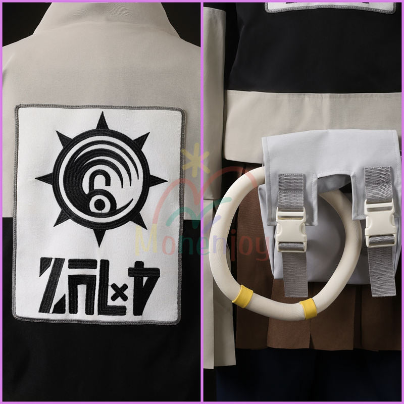 Monenjoy ガチアクタ 　タムジー　コスプレ衣装　 GACHIAKUTA　刺繍柄　鞄付　コスチューム　イベント