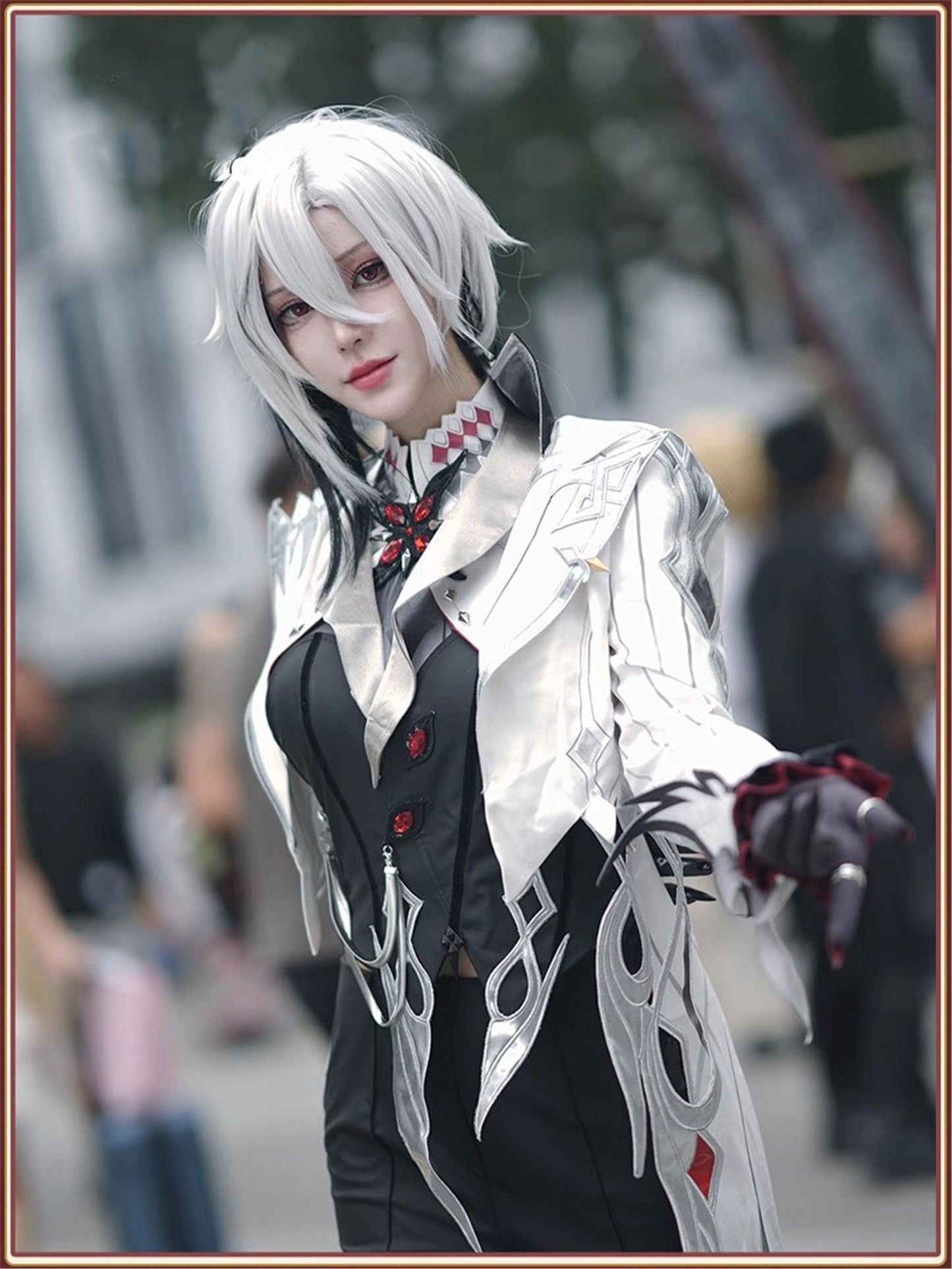 原神　アルレッキーノ　召使　ファデュイ執行官　火力源　元素爆発 召使　神の目 コスチューム　衣装　ハロウィン　クリスマス　衣装　イベント　変装　cosplay　男女兼用 - Monenjoy