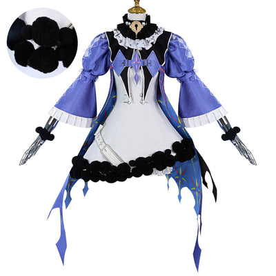 「在庫限り・完売次第終了」Monenjoy 鳴潮 ロココ コスプレ衣装　 愚者の劇団 ドレス+仮面ヘッドドレス+指輪付属 別売ウィッグ＆ブーツで完成度UP