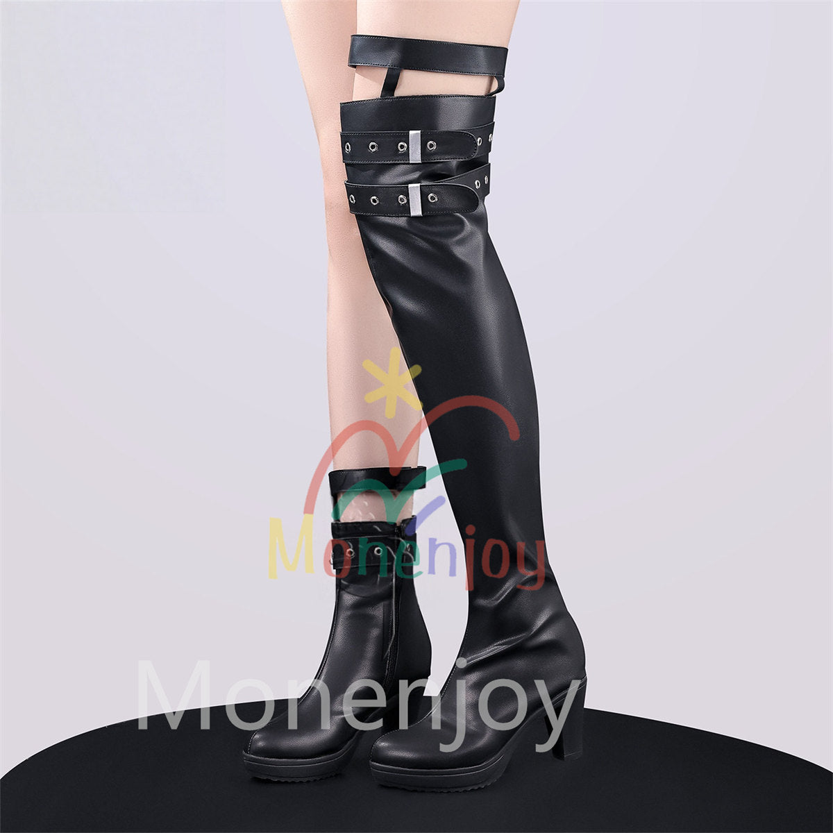 Monenjoy　崩壊スターレイル　朽葉　ブーツ　コスプレ道具　底7.5cm　Pu革　シューズ　靴　アクセサリー MONENJOY