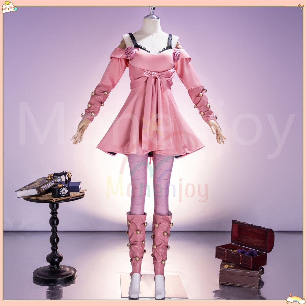 Monenjoy　ジョジョ Part7 ルーシー・スティール 　コスプレ衣装　イベント　ジョジョの奇妙な冒険　　サテン生地　コスチューム MONENJOY