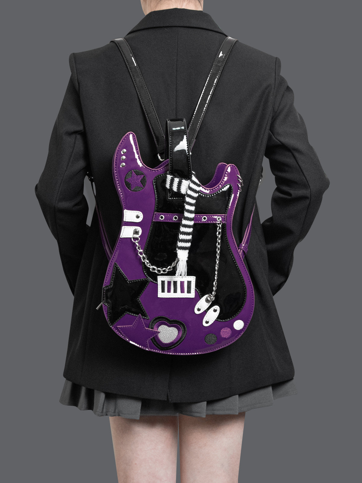 Monenjoy　痛バッグ　 ギター ショルダーバッグ アニメ　地雷系　パンク　渋谷　原宿ファション　コスプレ　2次元　萌えグッズ　バックパック/リュック 可愛い　デザイン　装備品　アクセサリー - Monenjoy