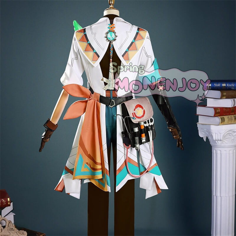 monenjoy 原神 イファ コスプレ衣装　トラロカンの竜医　花翼の集の竜医　帽子＋アクセサリー付　コスプレ　GS1389 - Monenjoy
