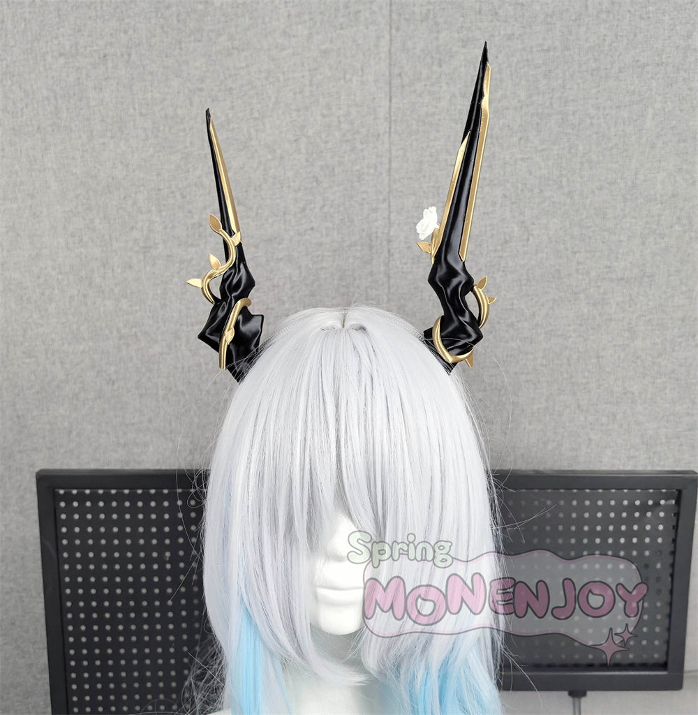 Monenjoy　アークナイツ　テレジア &nbsp;シヴィライト・エテルナ　角　20cm　ヘアアクセ　新コーデ 追悼　コスプレ道具　PLA材質　イベント舞台対応 MONENJOY
