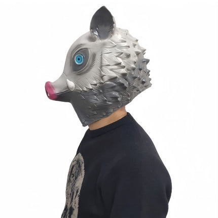 Monenjoy　鬼滅の刃　嘴平伊之助　仮面　マスク　コスプレ道具　鬼殺隊　獣　猪の頭皮　コスチューム　イベント　ハロウィン　