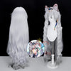 Monenjoy　アークナイツ　凛御シルバーアッシュ 　聖聆プラマニクス 110cm ココスプレ ウィッグ　鬘　コスチューム　ハロウィン　クリスマス　学園祭