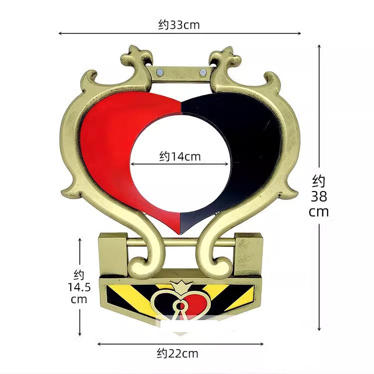 Monenjoy ディズニーツイステッドワンダーランド 　首飾り ハート型の首枷 鎖 エース・トラッポラ リドル・ローズハート PU製　撮影道具　コスチューム　イベント　仮装　ハロウィン　　コスプレ道具　 - Monenjoy