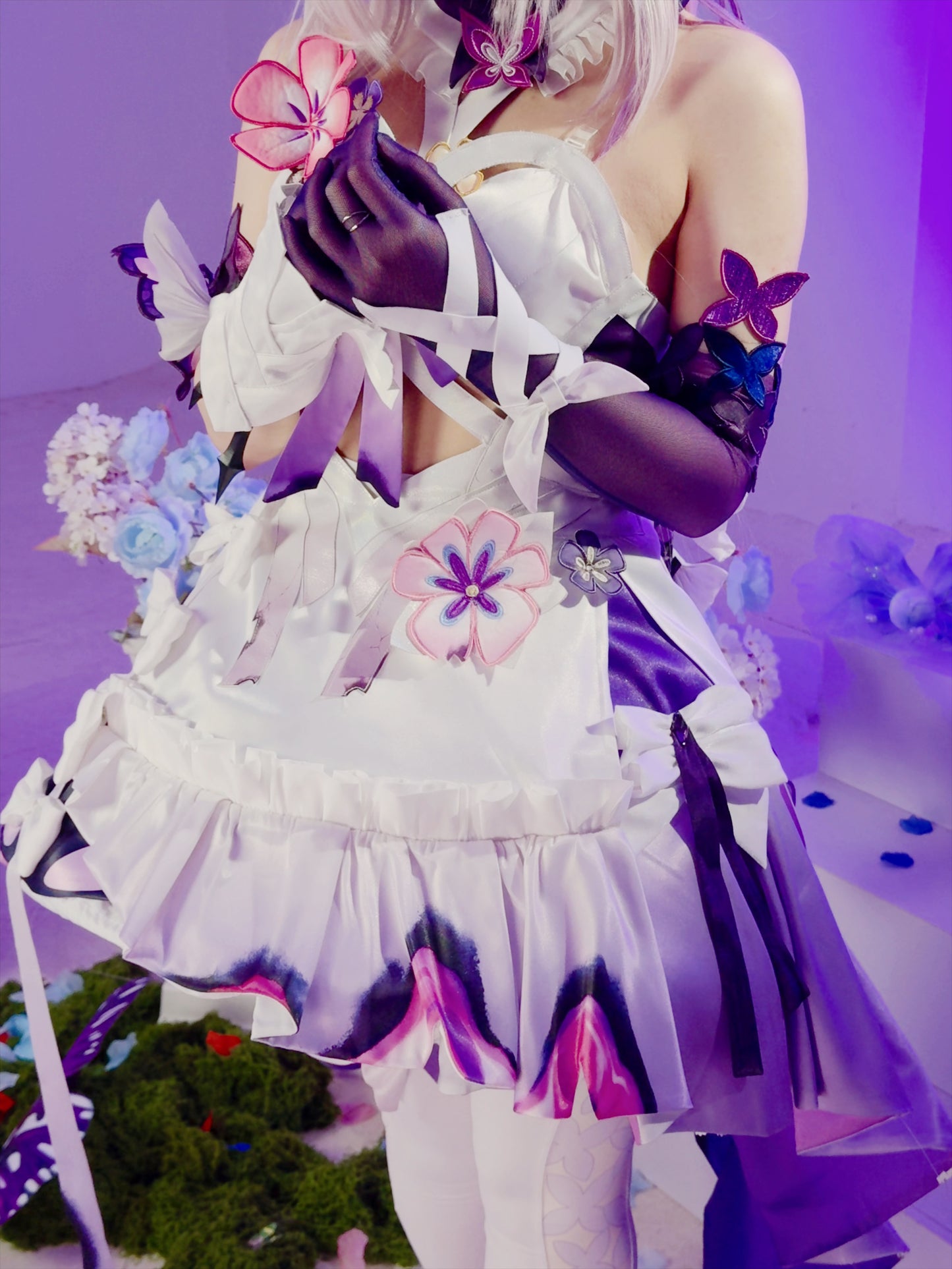 Monenjoy　崩壊：スターレイル キャストリス コスプレ衣装　礼服　シューズカバー付　ワンピース　「死影の侍女」キャストリス Castorice 可愛い　豪華衣装 - Monenjoy