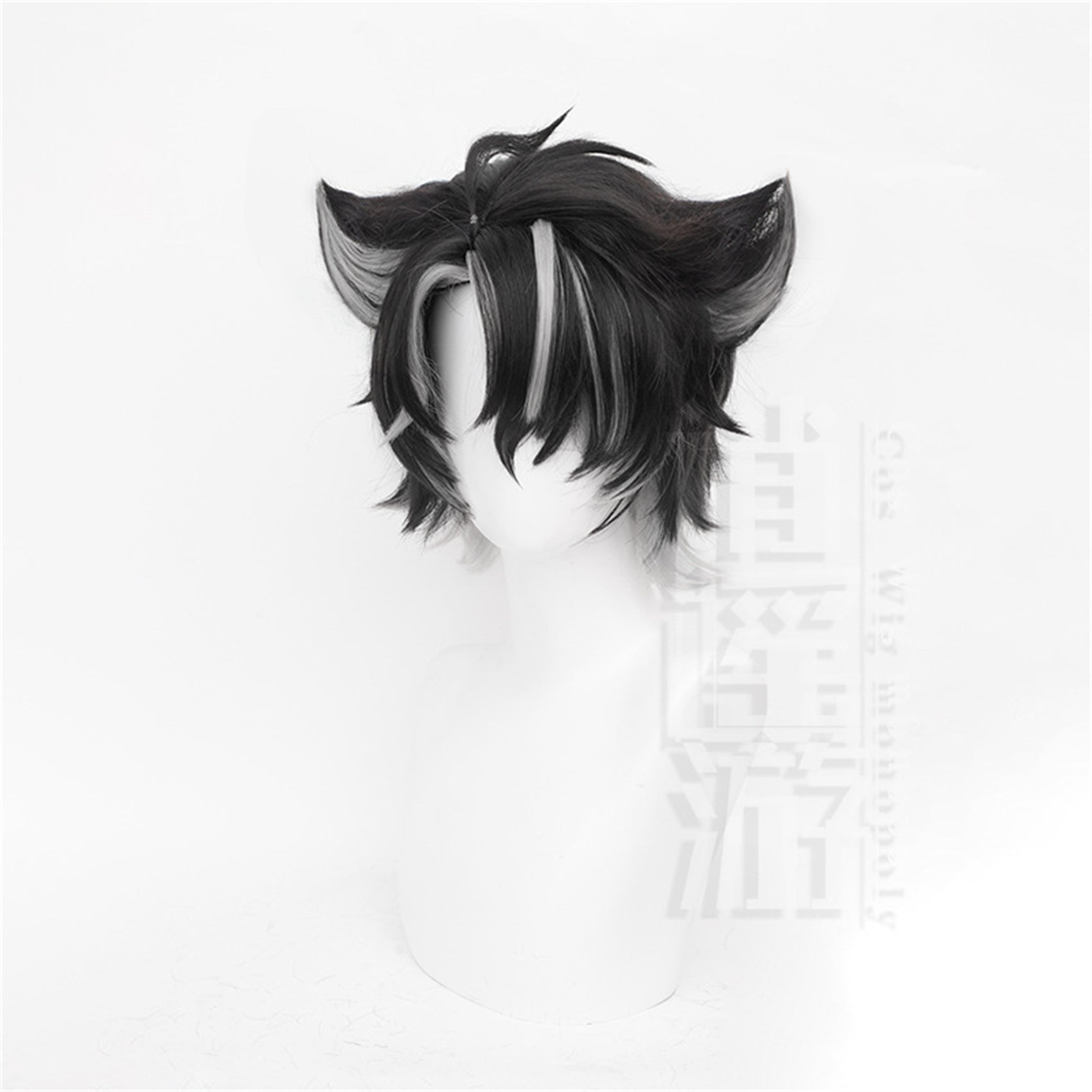 Monenjoy 原神（げんしん）　リオセスリ　35cm　ウィッグ　自然　ウィッグ　ショート　ういっぐ フルウィッグ　自然 つけ毛　 ふんわり カール　ライブ　フルウィッグ　お洒落 ファッション かつら - Monenjoy