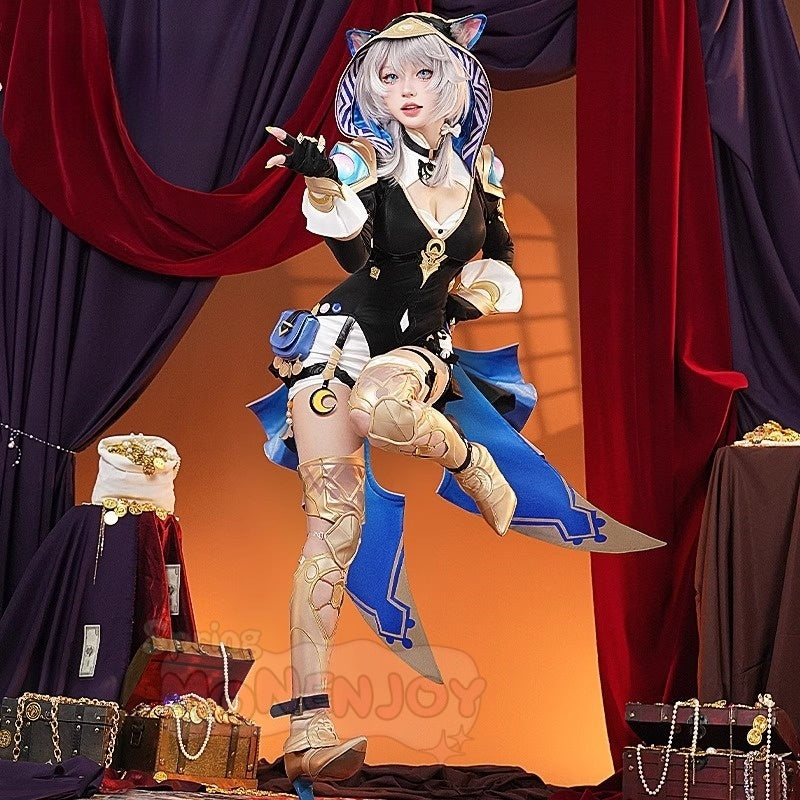 Monenjoy 崩壊スターレイル サフェル コスプレ衣装　コスチューム　セファリア Cifera 腿カバー付　尻尾付　豪華アクセサリー　GS1218 - Monenjoy