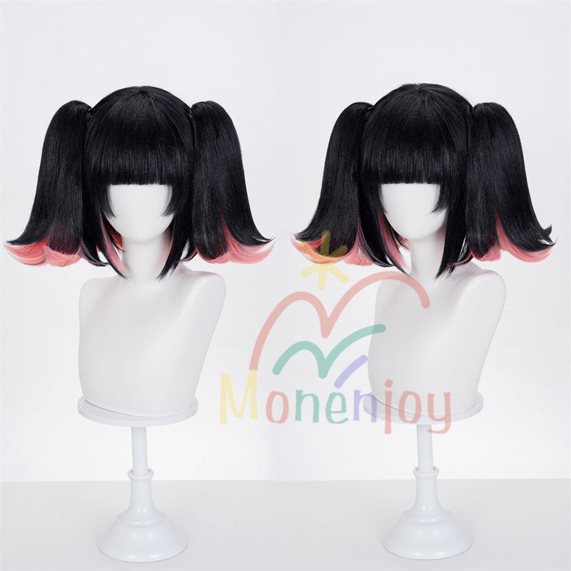 Monenjoy ゼンレスゾーンゼロ  南宮羽 鬘　35cm　コスプレ　ウィッグ  バーチャルアイドル　カツラ　妄想エンジェル　仮装