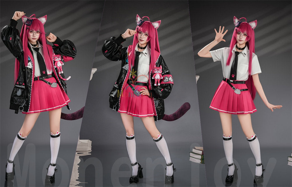 Monenjoy　NTE ナナリ 　コスプレ衣装　ネバエバ　コスチューム　イベント　耳飾付　ハロウィン舞台対応 Monenjoy