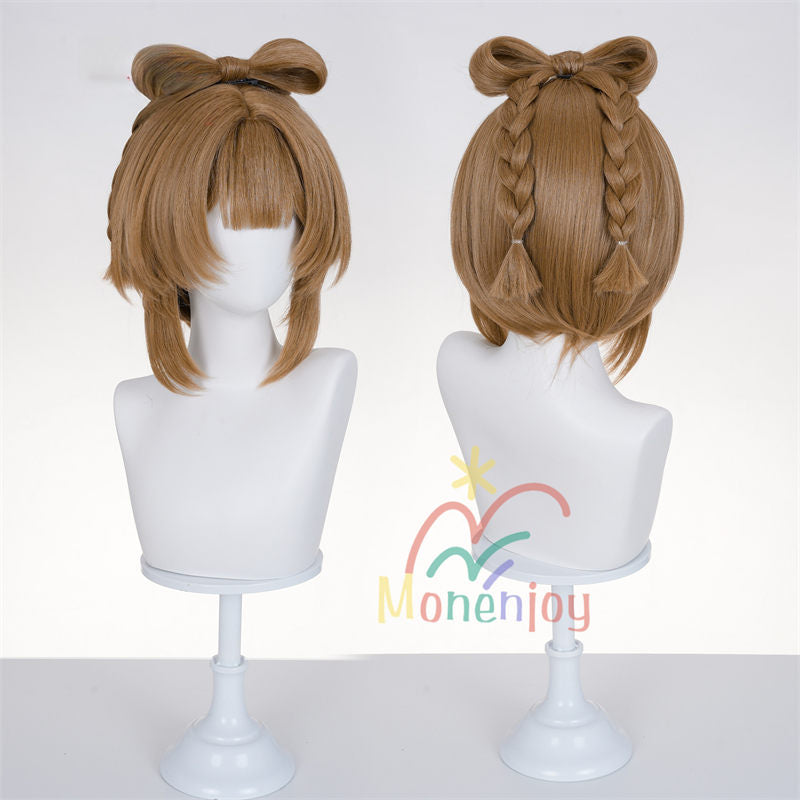 Monenjoy 原神　ヨォーヨ　カツラ　36cm　 新年会　コスプレ　イベント　ウィッグ　鬘　道具　アクセサリー