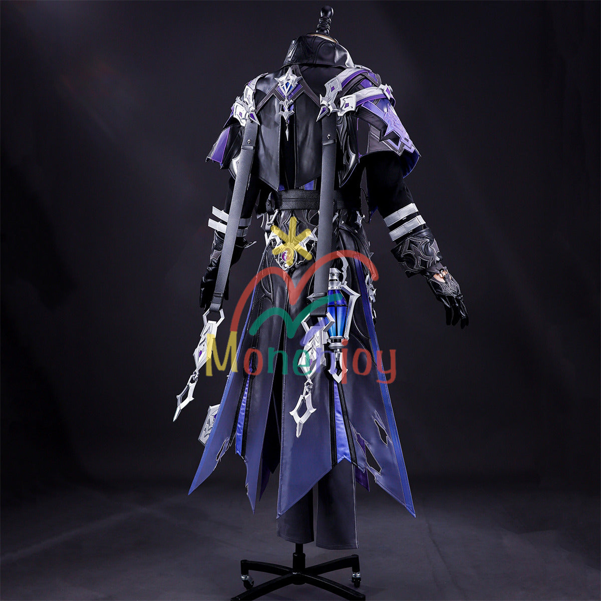 Monenjoy　原神 フリンズ コスプレ　発光神の目　シューズカバー付　ライト付　金属製パーツ　豪華生地＋刺繍柄 Monenjoy