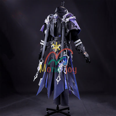 Monenjoy　原神 フリンズ コスプレ　発光神の目　シューズカバー付　ライト付　金属製パーツ　豪華生地＋刺繍柄 Monenjoy
