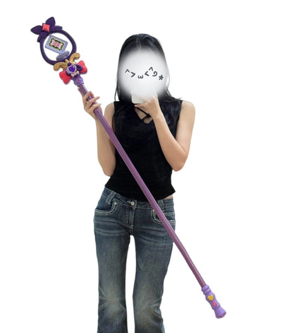 Monenjoy　名探偵プリキュア　森亜るるか 　キュアアルカナ・シャドウ　魔法杖 120cm　140cm　PLA材質　レプリカ　撮影道具　武器モデル MONENJOY