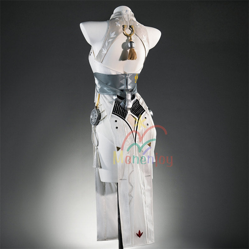 Monenjoy ゼンゼロ 葉瞬光 コスプレ 2形態 白色尻尾付 プリントタイツ