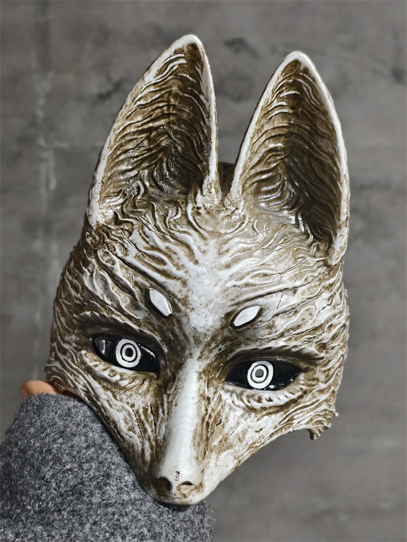 Monenjoy　サイレントヒルf 深水雛子 寿幸 半分狐の仮面仮面　マスク　コスプレ道具  Silent Hillf　モデル　ハンドメイド仕様