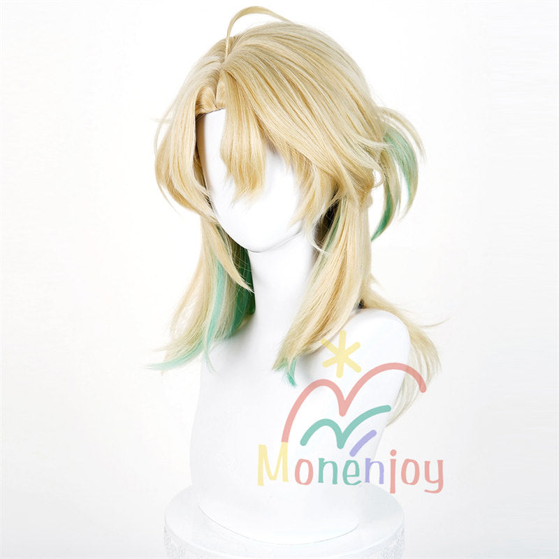 Monenjoy　鳴潮　リューク・ヘルセン　長45cm　ウィッグ　コスプレ　鬘　イベント　耐熱ウィッグ マットシルク 自然感　仮装