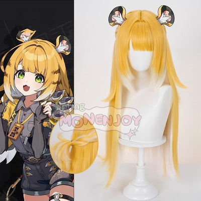 Monenjoy　ゼンレスゾーンゼロ 橘福福 　ウィッグ　フーフー　75cm　カツラ　雲嶽山の門下生　コスプレ衣装GS1421 　 - Monenjoy