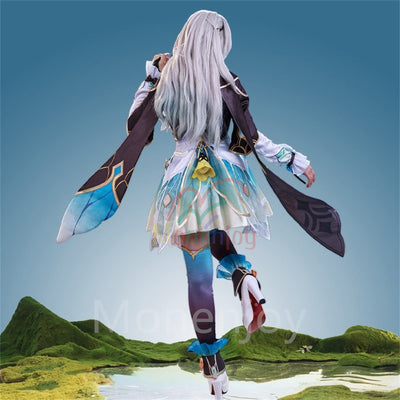 Monenjoy　崩壊スターレイル ホタル 　コスプレ衣装　Firefly 金属製パーツ　発光飾付　コスチューム　ドレス　フルセット MONENJOY