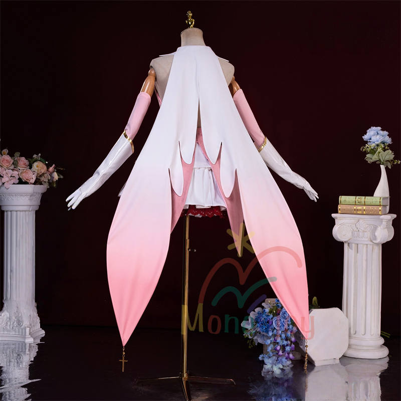 Monenjoy　Fate/kaleid liner プリズマ☆イリヤ　イリヤ　コスプレ衣装　イリヤスフィール・フォン・アインツベルン　コスチューム　Illyasviel von Einzbern　戦闘服　ワンピース　ピンク色