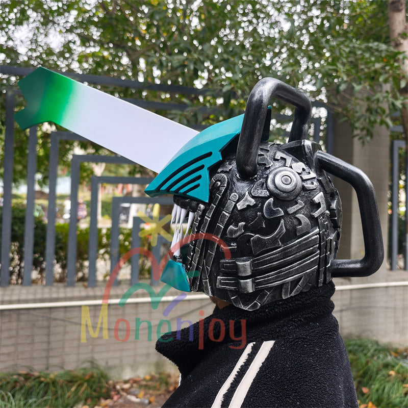Monenjoy　チェンソーマン　デンジ 樹脂製　83cm　ヘルメット　仮面 チェンソーの悪魔　 Chainsaw Man　コスプレ道具　