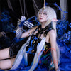 Monenjoy 鳴潮 カルテジアコスプレ衣装　 フルールドリス 礼服　放浪騎士　豪華コス衣装　エルフ耳+黒キャミ+スパッツ付属 スカート色完全再現 プレミアム版