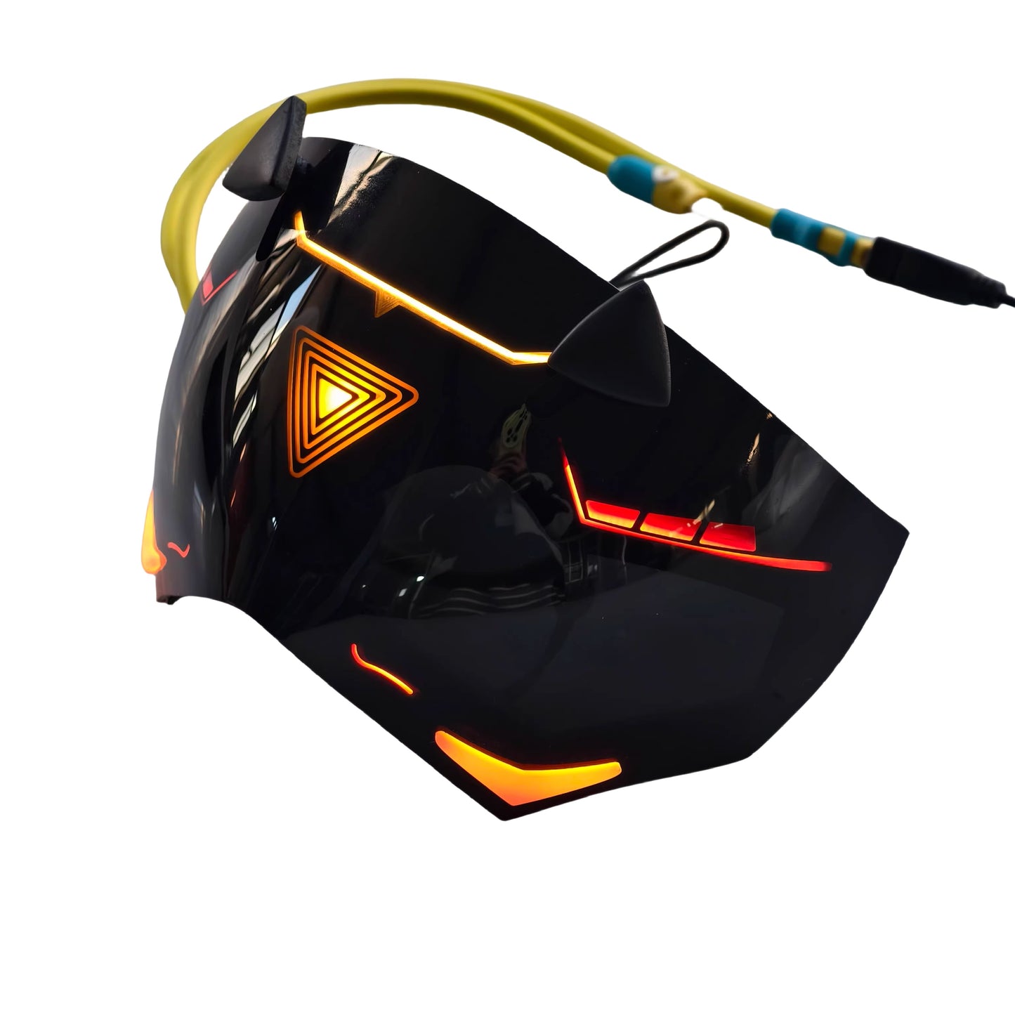 Monenjoy コスプレ道具　ゼンゼロ　トリガー　アイマスク 目隠し マスク　仮面　発光　ゼンレスゾーンゼロ　レプリカ　PVC　手作り　オーダーメイド　舞台道具 - Monenjoy