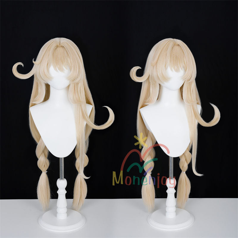 Monenjoy　原神　アリス　100cm　ウィッグ　カツラ　自然感抜群 ナド・クライ編　コスプレ　 魔術師　鬘　自然感　 魔女会　 クレー