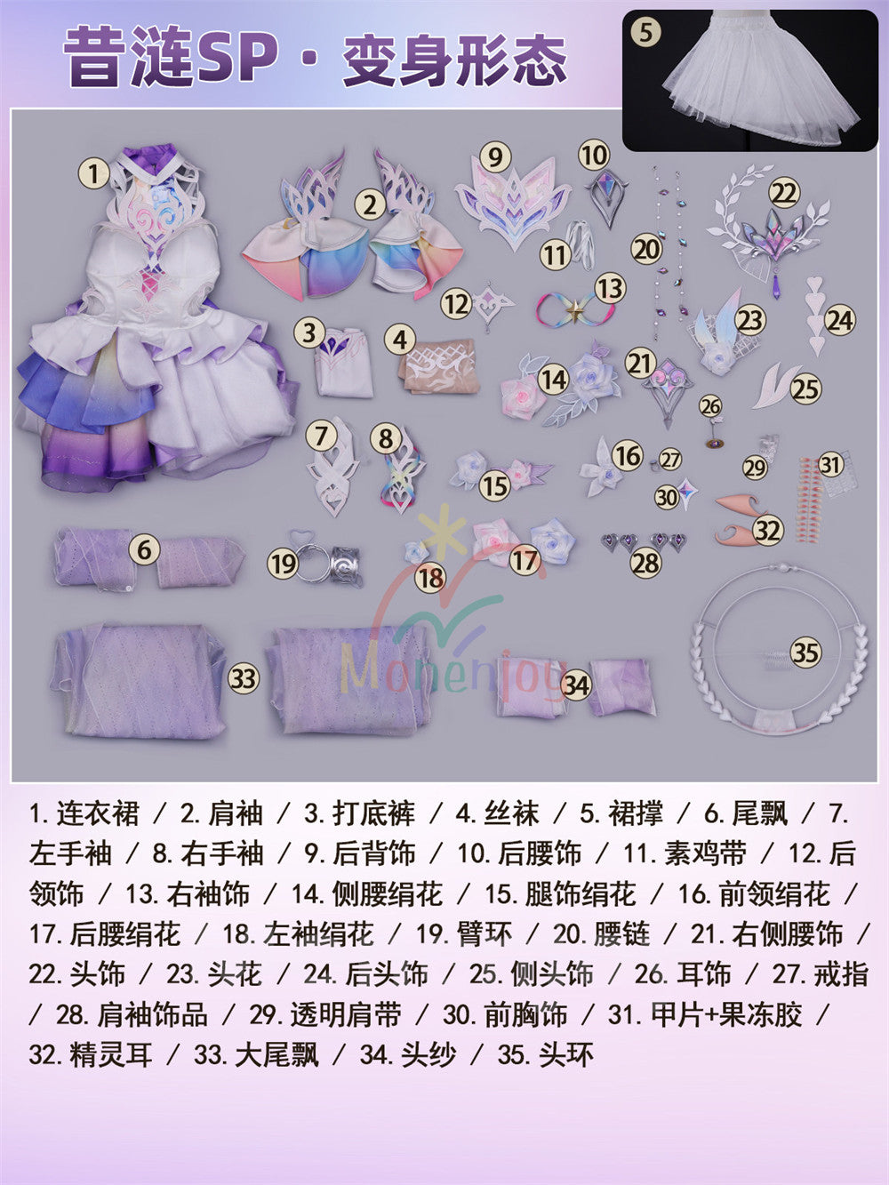 予約　Monenjoy 崩壊スターレイル　コスプレ　キュレネ　Cyrene 衣装　豪華　2.4m超ロング裾 　洋服　ワンピース　 1/3Delusion