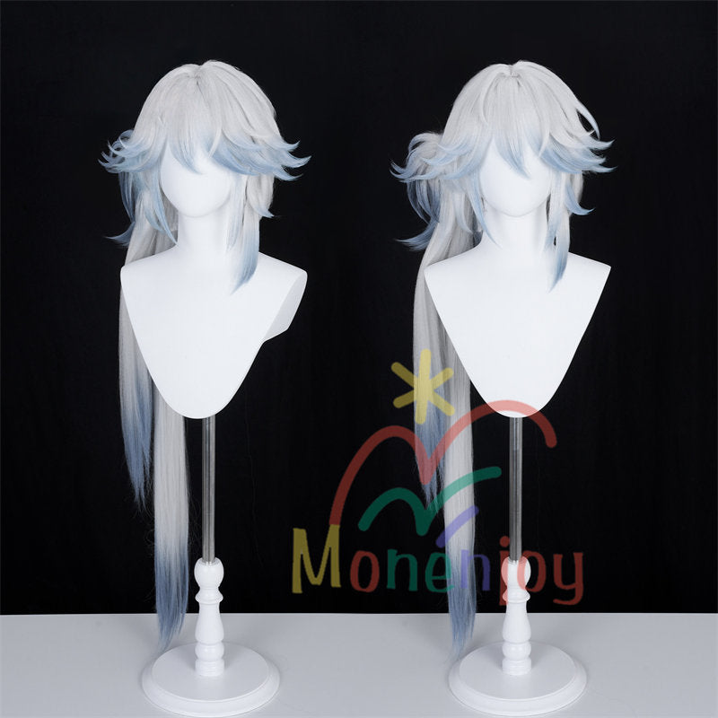 Monenjoy 崩壊スターレイル 爻光 ウィッグ　カツラ　コスプレ　100cm　自然感　仙舟『玉殿』の戎韜将軍 こうこう 仙舟同盟 耐熱グラデーション